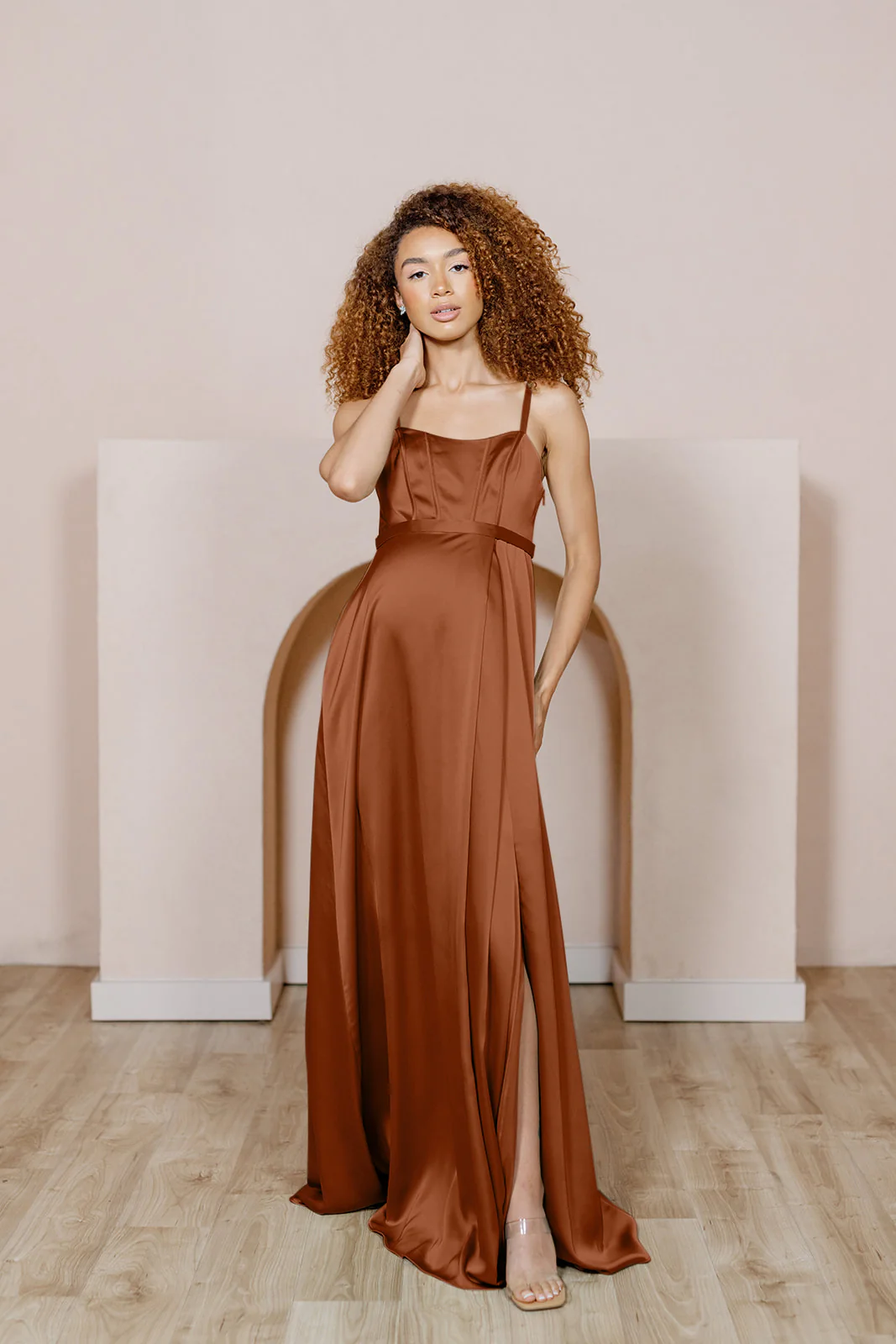Maternity Nova Satin Dress | Made To Order - Image 21