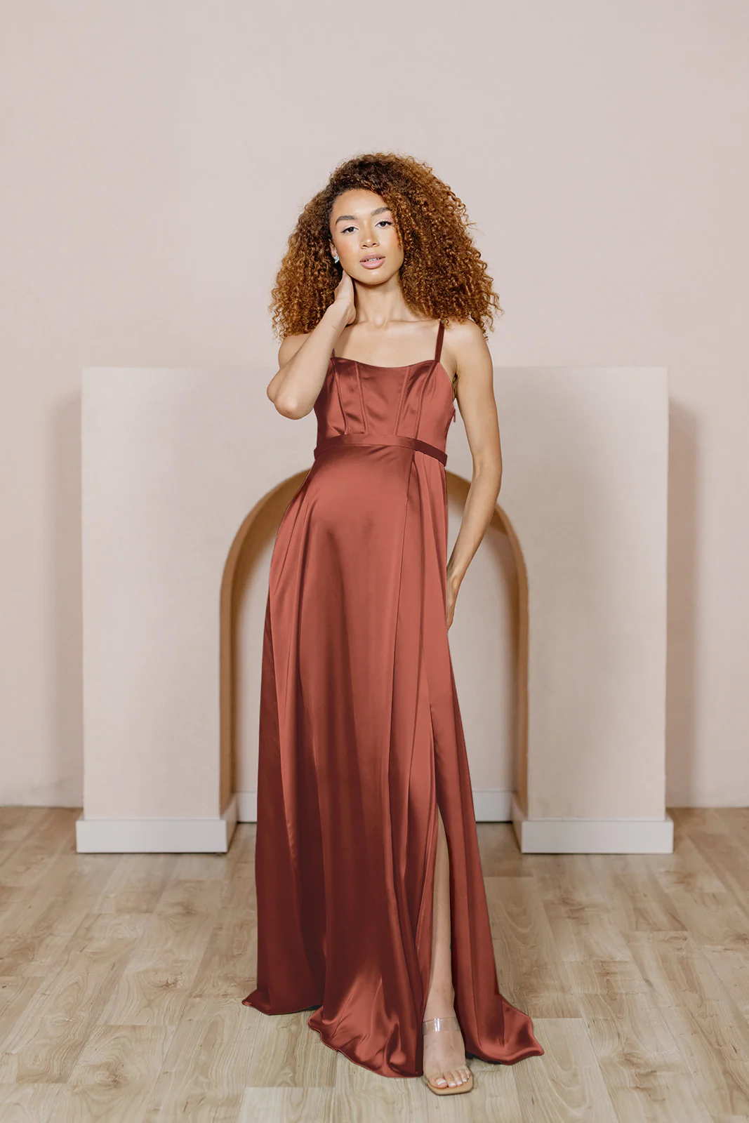 Maternity Nova Satin Dress | Made To Order - Image 28