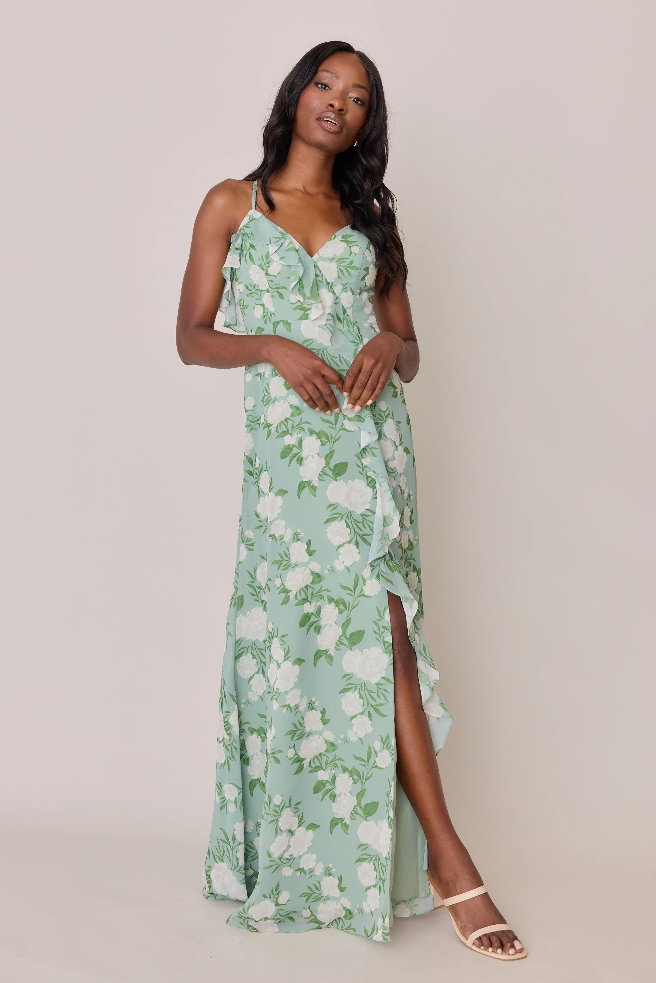 Paloma Chiffon Floral Print Dress | Made To Order - Image 3