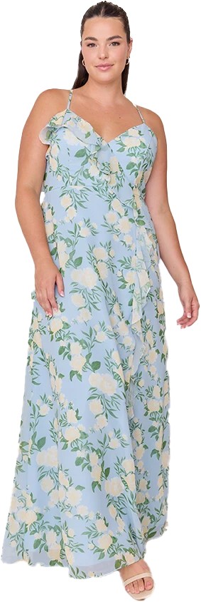 Paloma Chiffon Floral Print Dress | Made To Order - Image 35