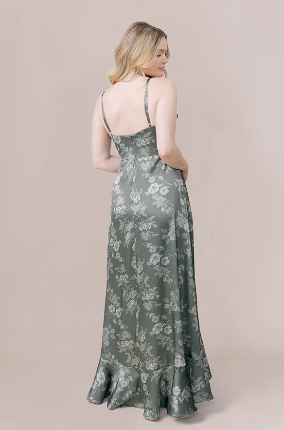 Paloma Satin Floral Print Dress | Made To Order - Image 18