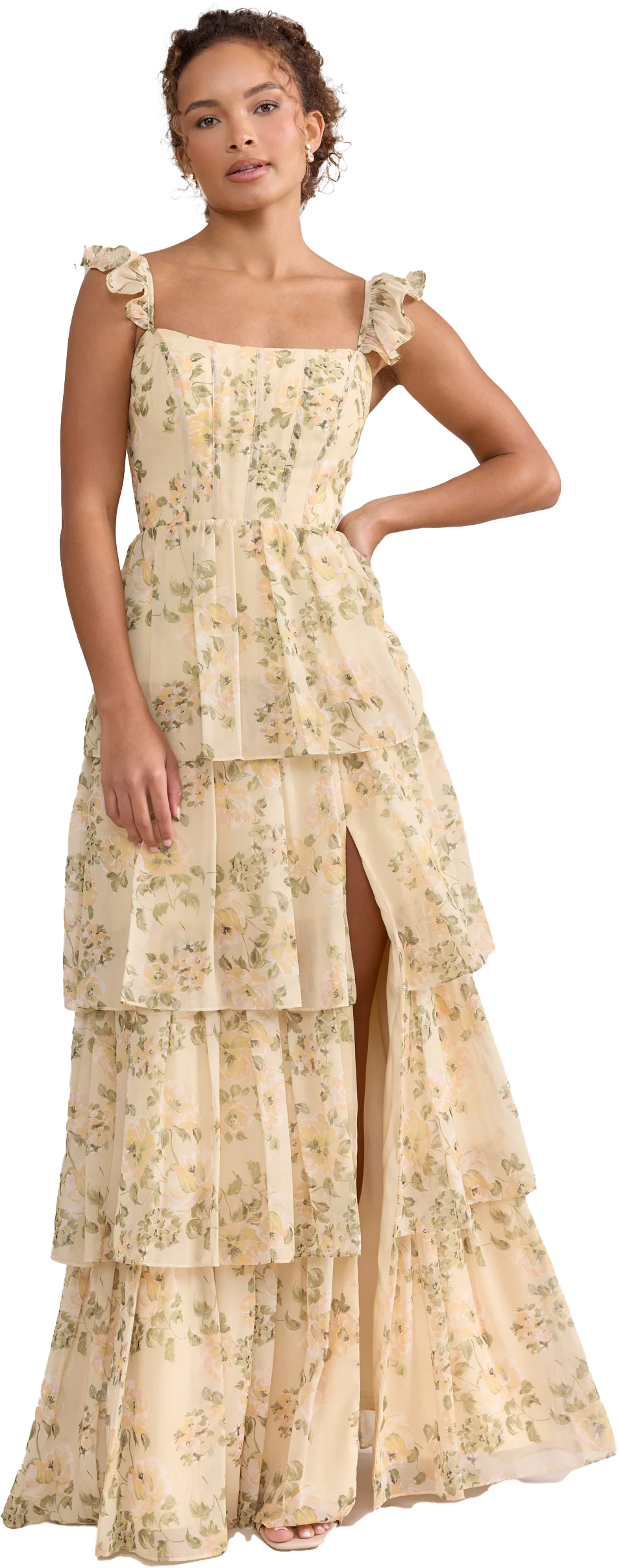 Poppy Chiffon Floral Print Dress | Made To Order - Image 103