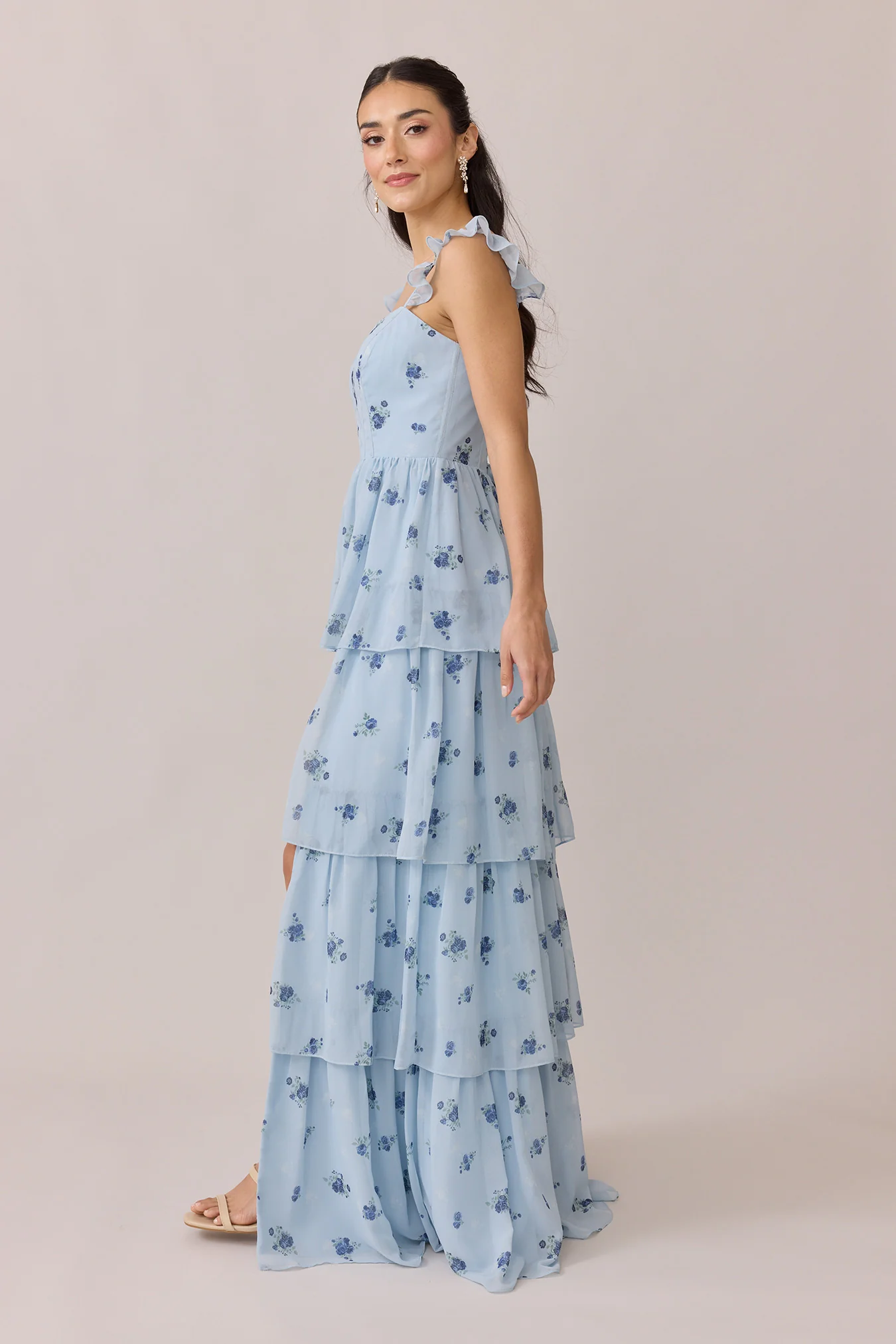 Poppy Chiffon Floral Print Dress | Made To Order - Image 45