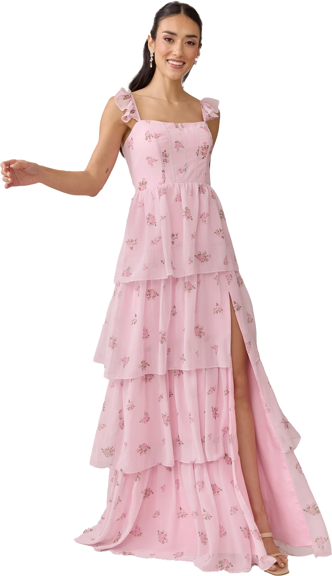 Poppy Chiffon Floral Print Dress | Made To Order - Image 47