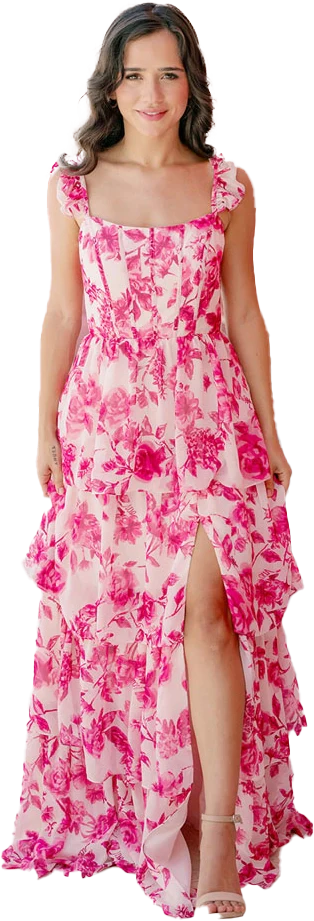Poppy Chiffon Floral Print Dress | Made To Order - Image 57