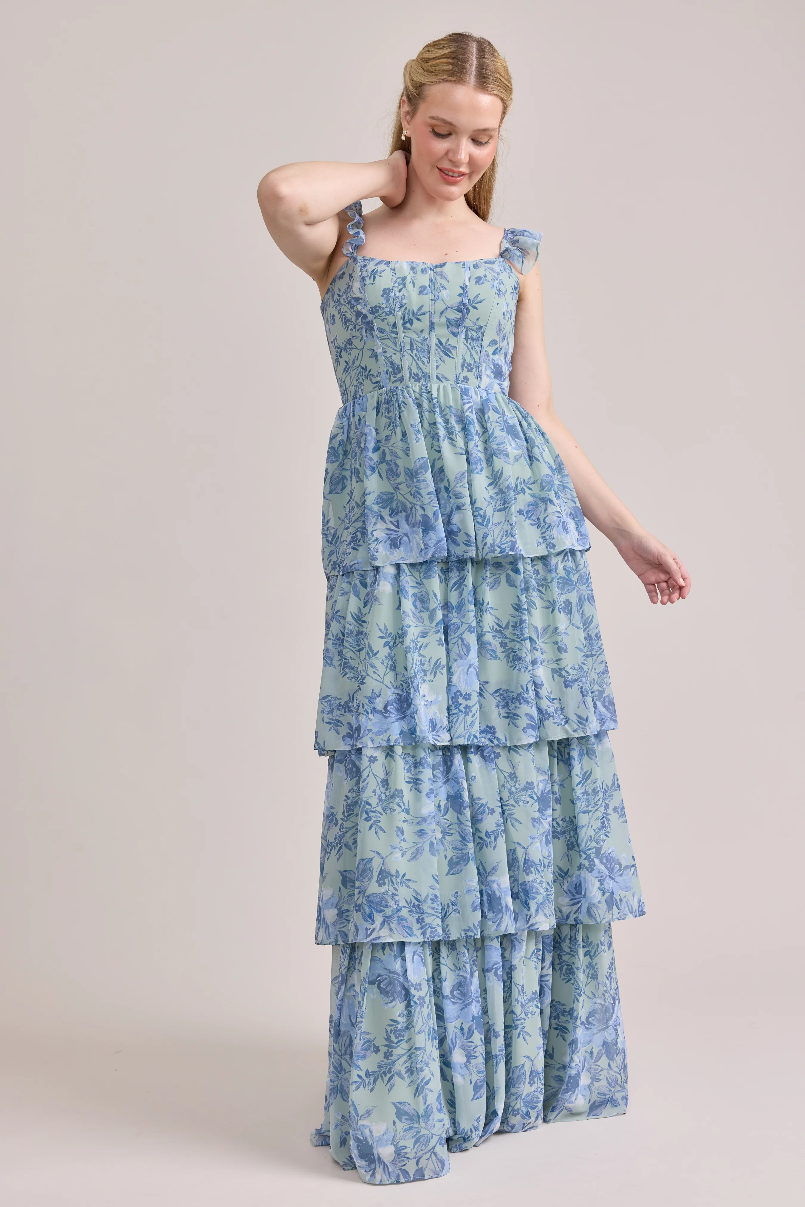 Poppy Chiffon Floral Print Dress | Made To Order - Image 82