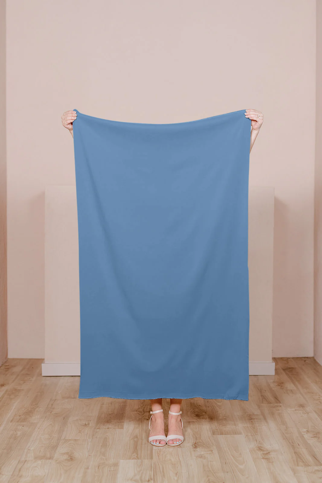 Pre-Cut Crepe Fabric by Yard | Ready To Ship | Dusty Blue