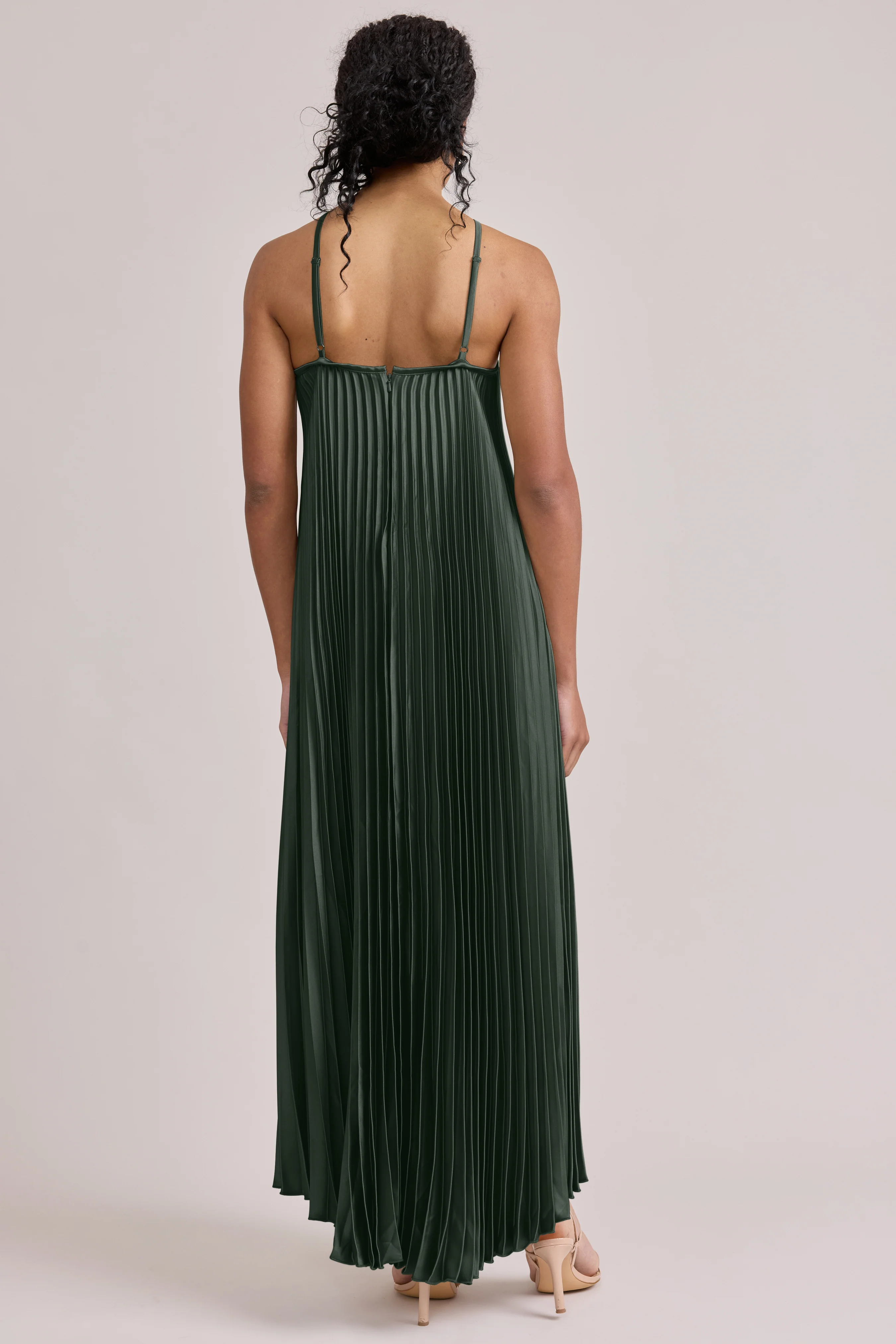 Rayne Satin Pleated Dress | Made To Order - Image 13
