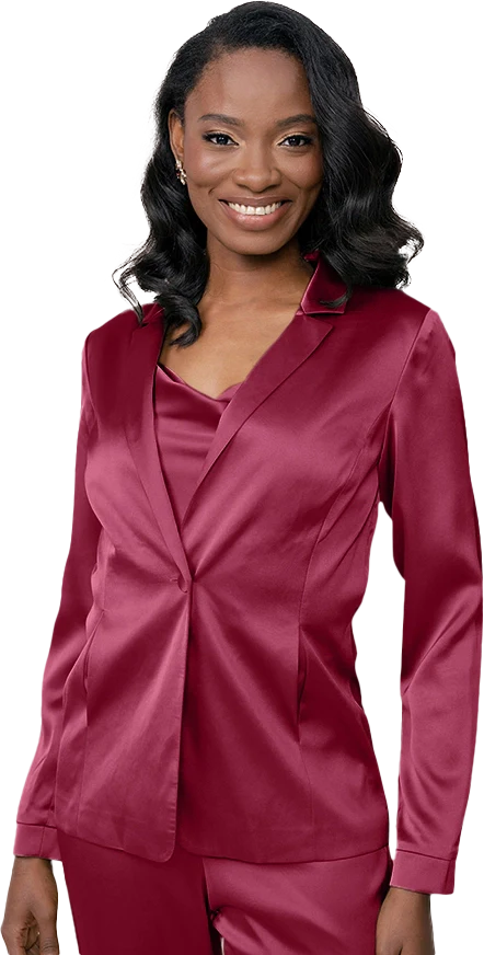 Ruby Satin Jacket | Made To Order - Image 12
