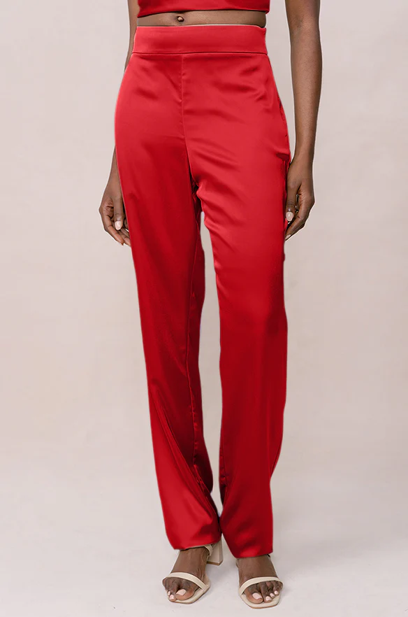 Ruby Satin Pants | Made To Order - Image 89