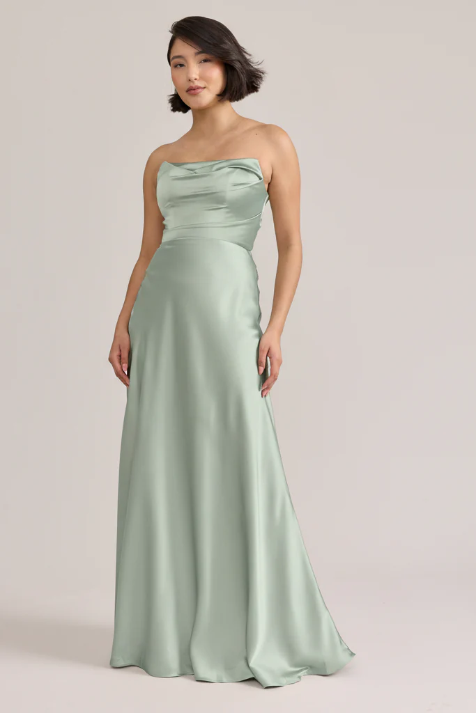 Rumi Satin Dress | Ready To Ship | Sage