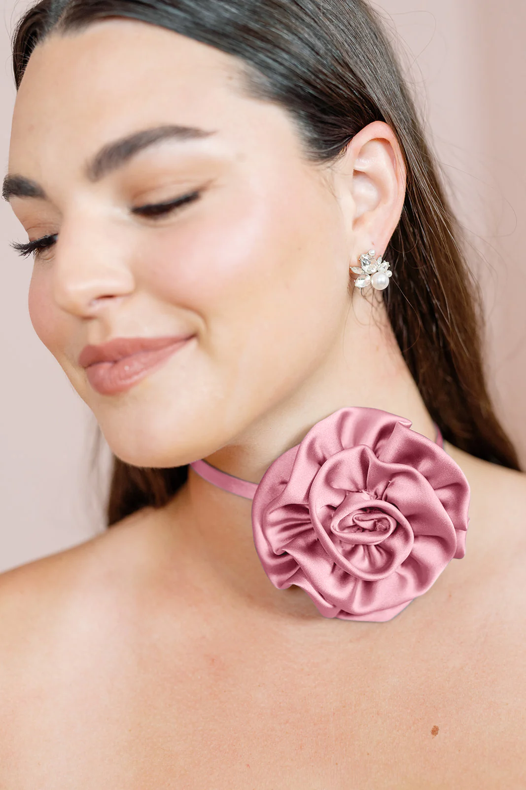 Satin Rose Neck Tie | Made To Order - Image 39