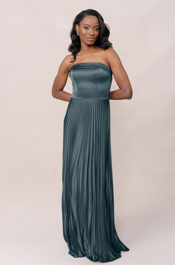 Saylor Satin Pleated Dress | Made To Order - Image 21