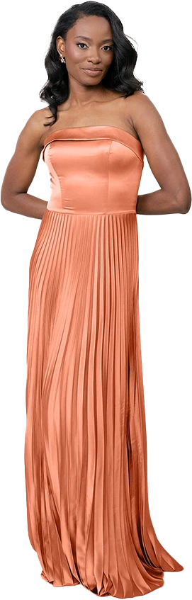 Saylor Satin Pleated Dress | Made To Order - Image 94