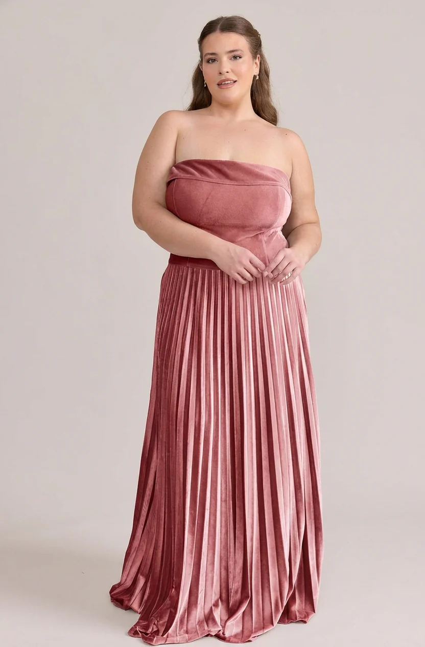 Saylor Velvet Pleated Dress | Made To Order - Image 15