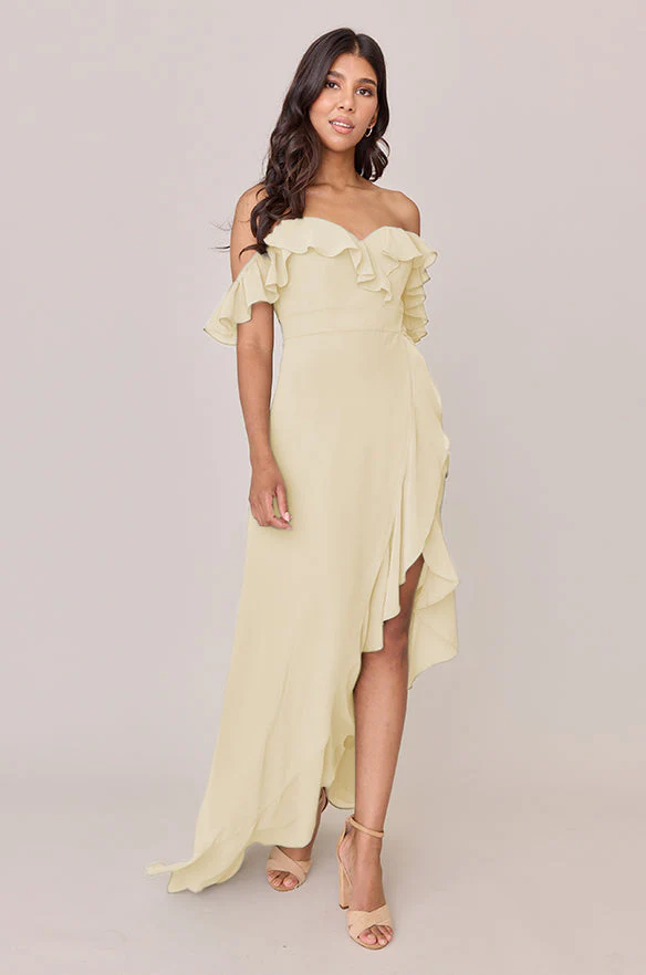Scarlet Chiffon Dress | Made To Order - Image 149