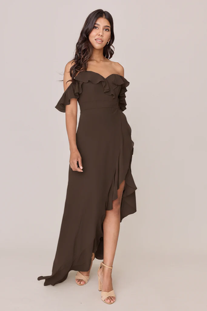 Scarlet Chiffon Dress | Made To Order - Image 154