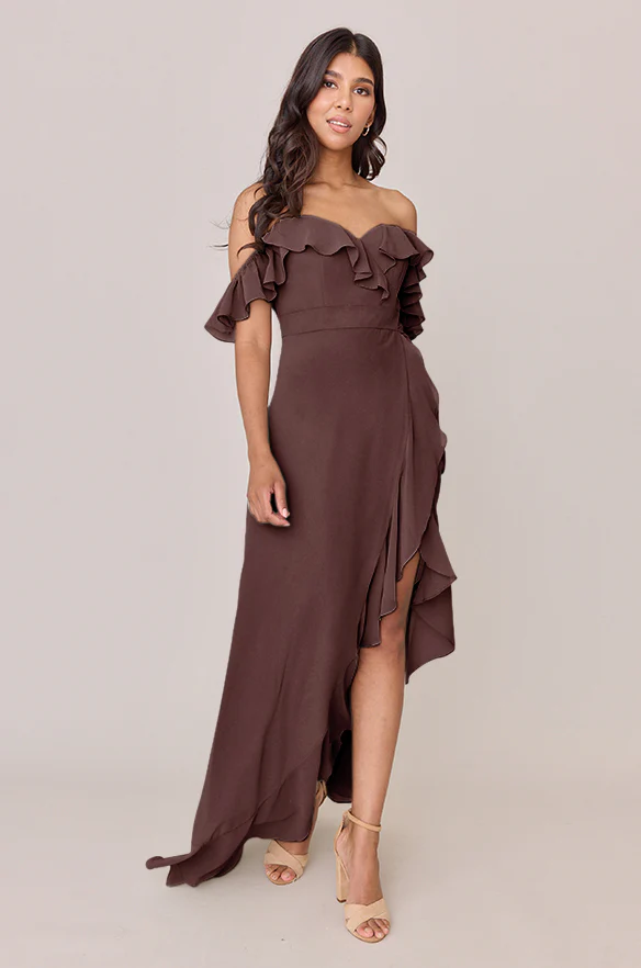 Scarlet Chiffon Dress | Made To Order - Image 48