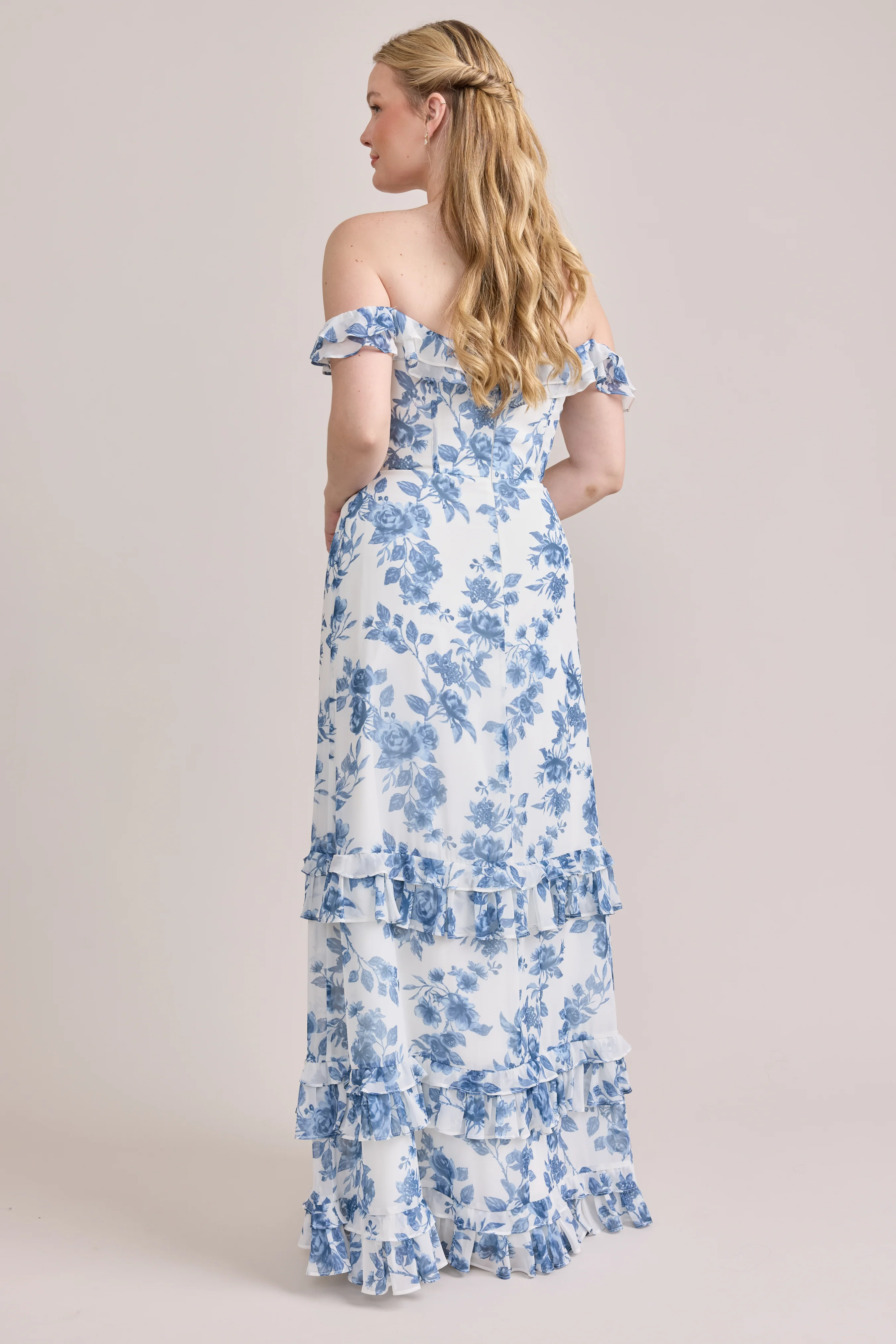 Shea Chiffon Floral Print Dress | Made To Order - Image 31