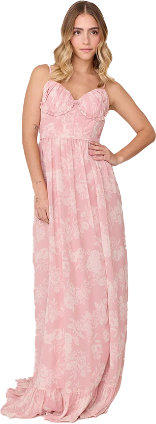 Shylah Chiffon Floral Print Dress | Made To Order - Image 34
