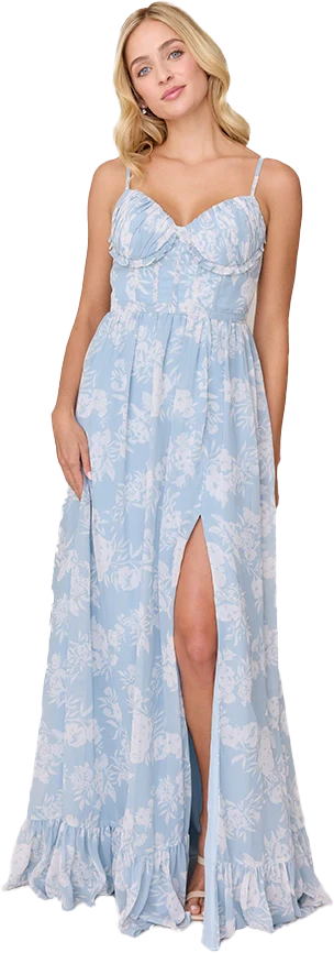 Shylah Chiffon Floral Print Dress | Made To Order - Image 48