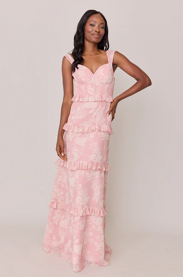 Sloane Chiffon Floral Print Dress | Made To Order - Image 10