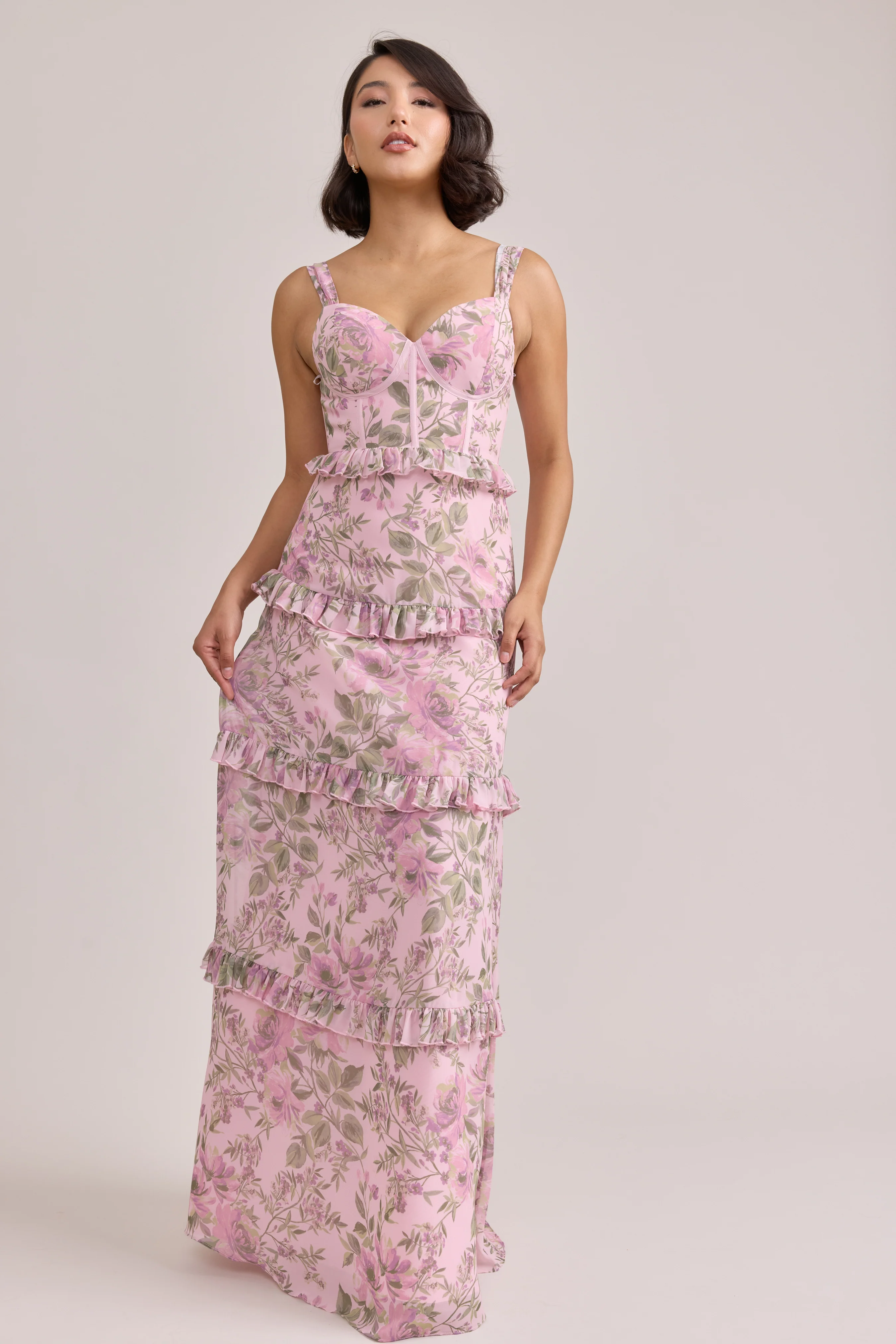 Sloane Chiffon Floral Print Dress | Made To Order - Image 16