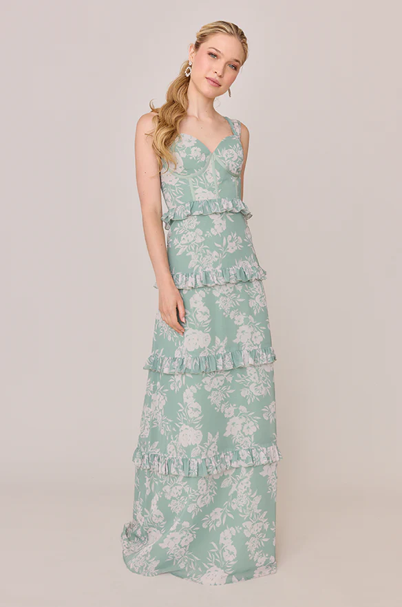 Sloane Chiffon Floral Print Dress | Made To Order - Image 21