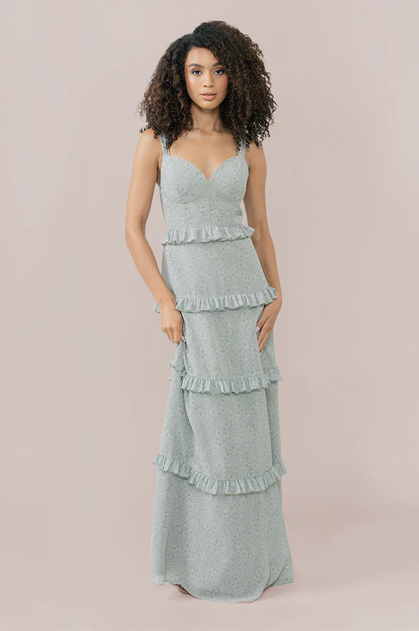 Sloane Chiffon Floral Print Dress | Made To Order - Image 28