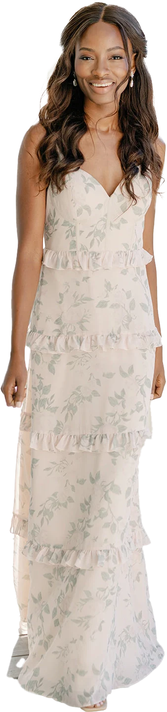 Sloane Chiffon Floral Print Dress | Made To Order - Image 39