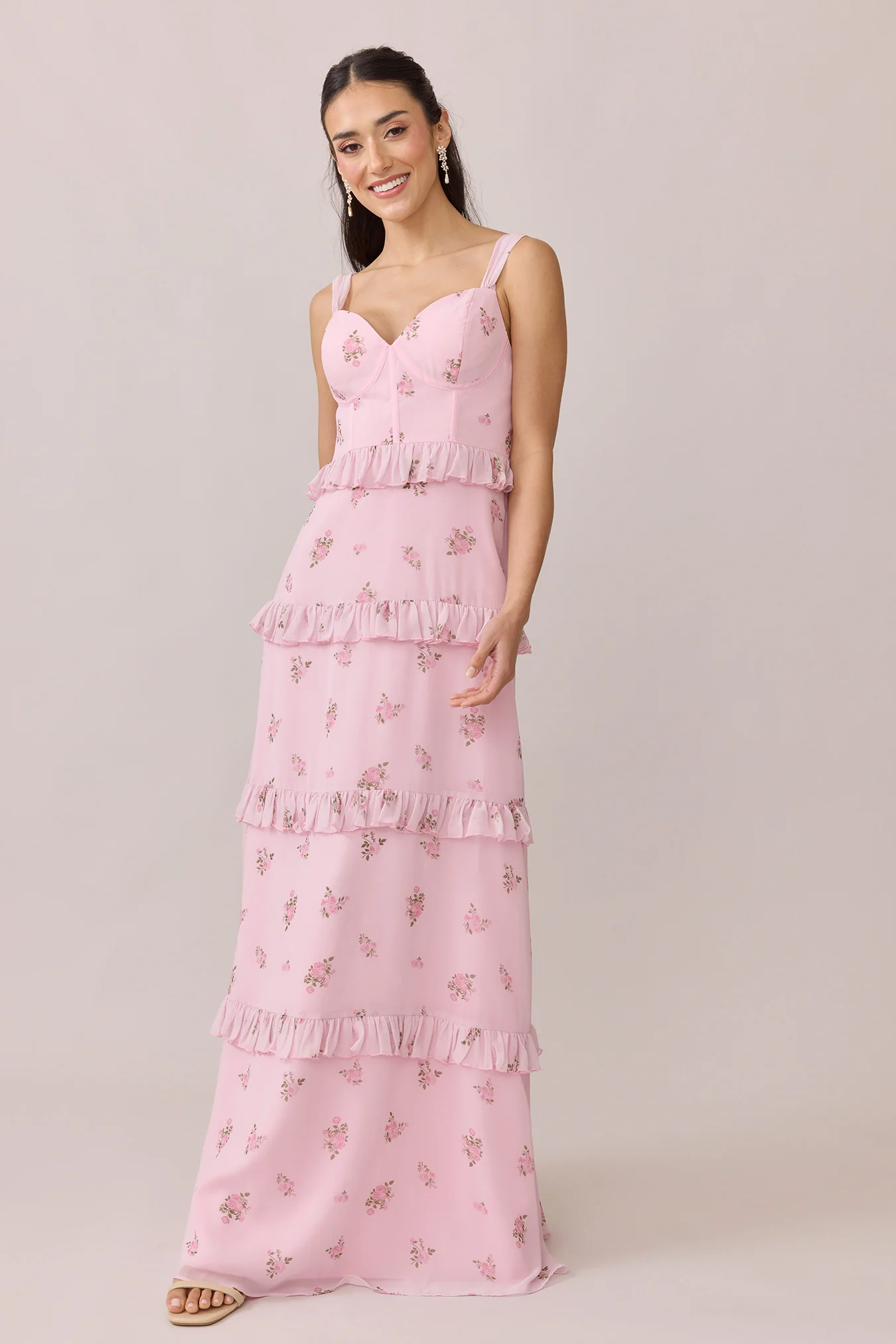 Sloane Chiffon Floral Print Dress | Made To Order - Image 4