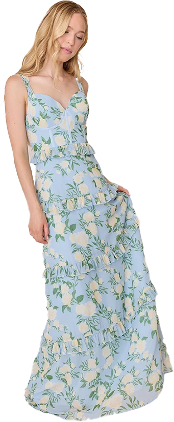Sloane Chiffon Floral Print Dress | Made To Order - Image 42