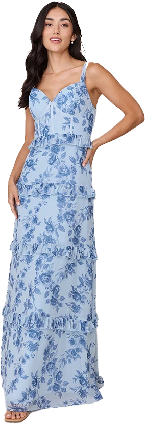 Sloane Chiffon Floral Print Dress | Made To Order - Image 46