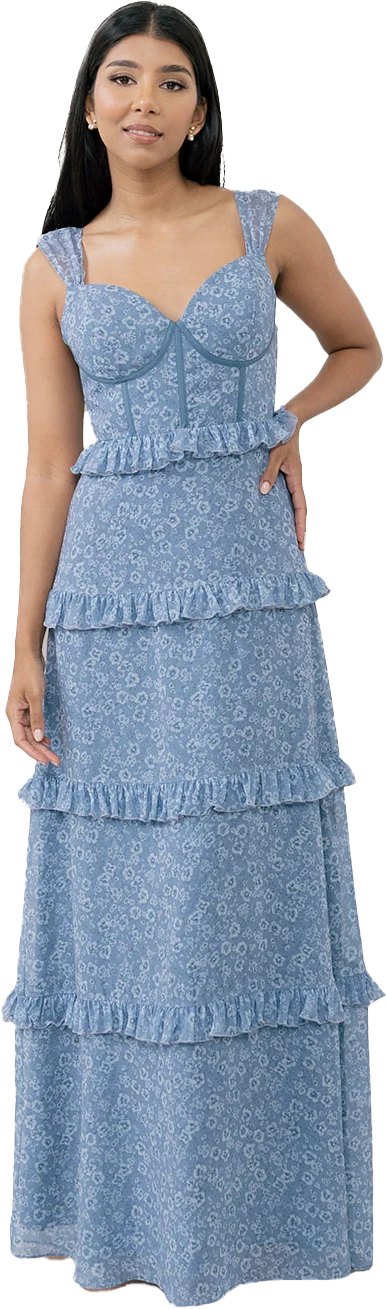 Sloane Chiffon Floral Print Dress | Made To Order - Image 47