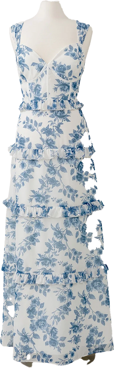 Sloane Chiffon Floral Print Dress | Made To Order - Image 48