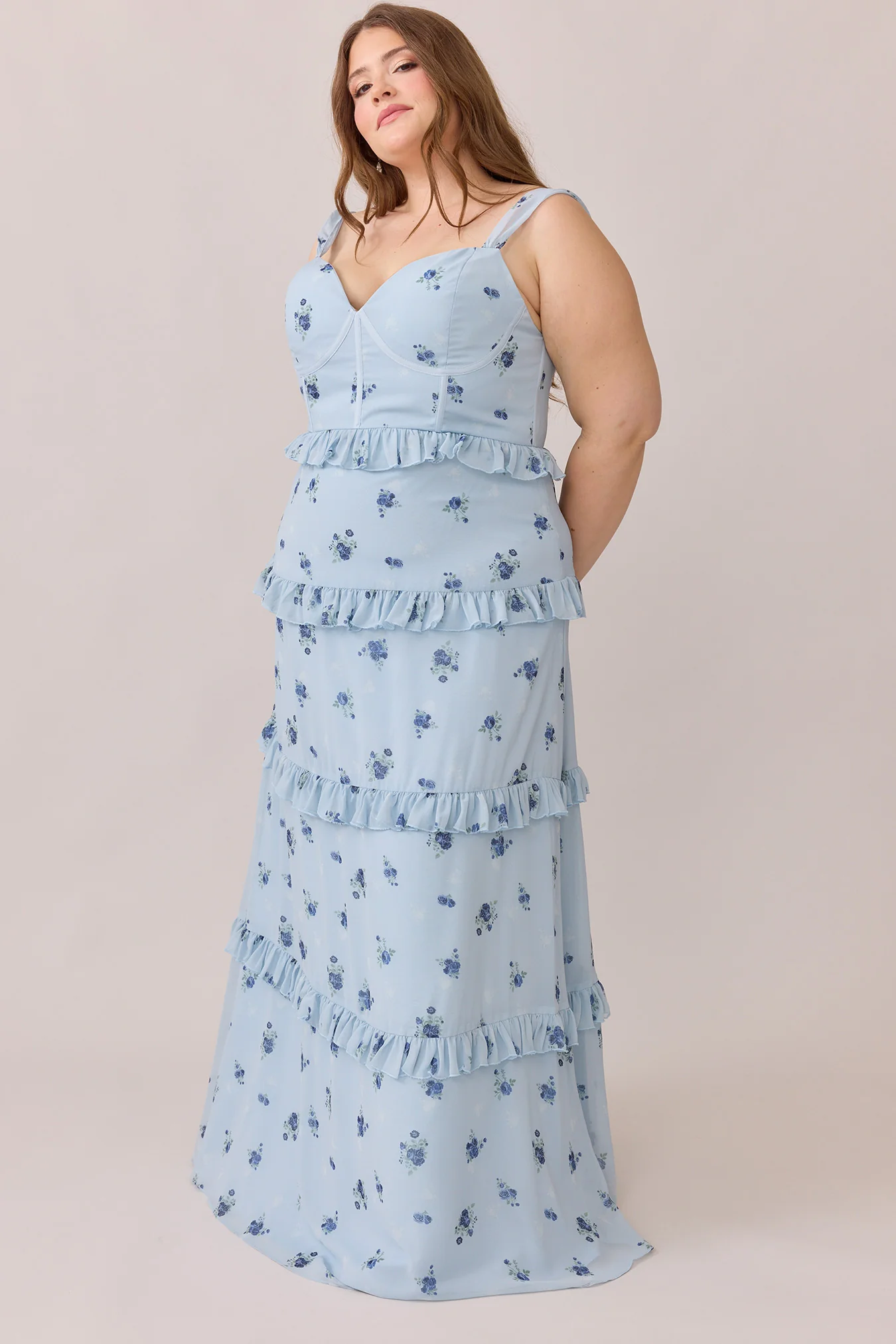 Sloane Chiffon Floral Print Dress | Made To Order - Image 55