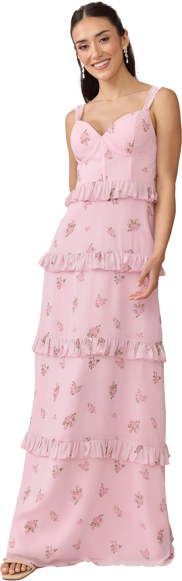 Sloane Chiffon Floral Print Dress | Made To Order - Image 58
