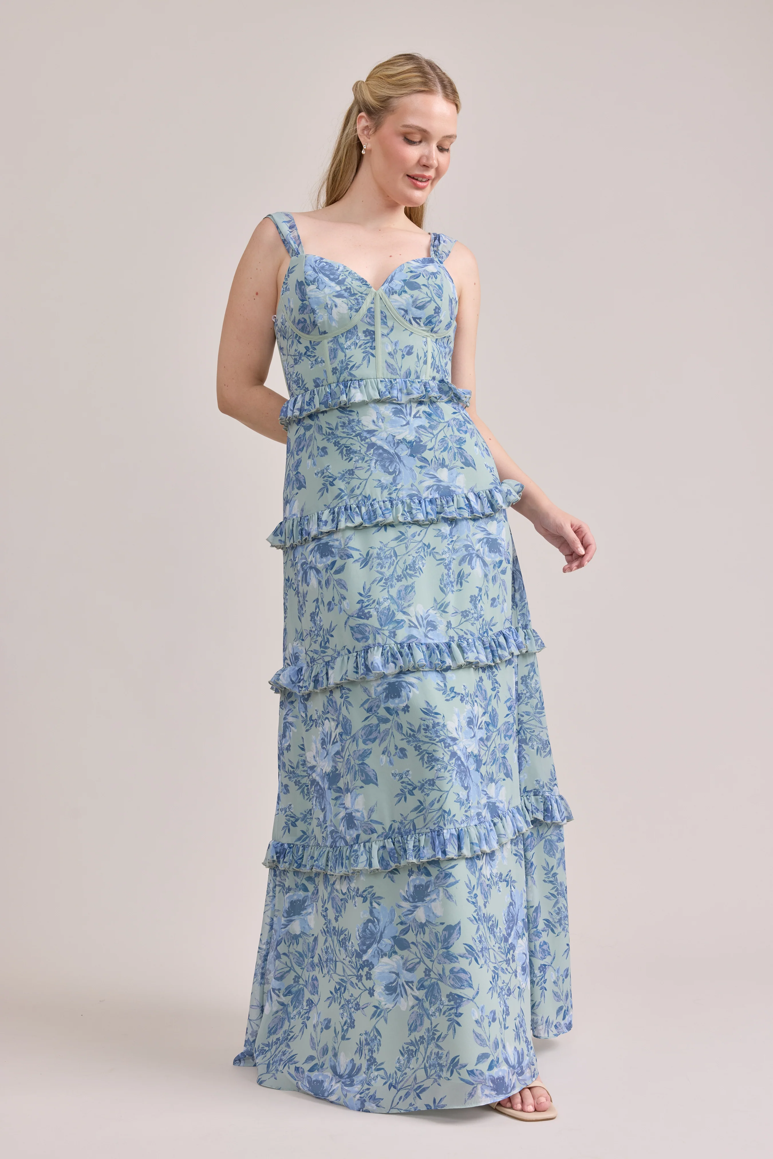 Sloane Chiffon Floral Print Dress | Made To Order - Image 75