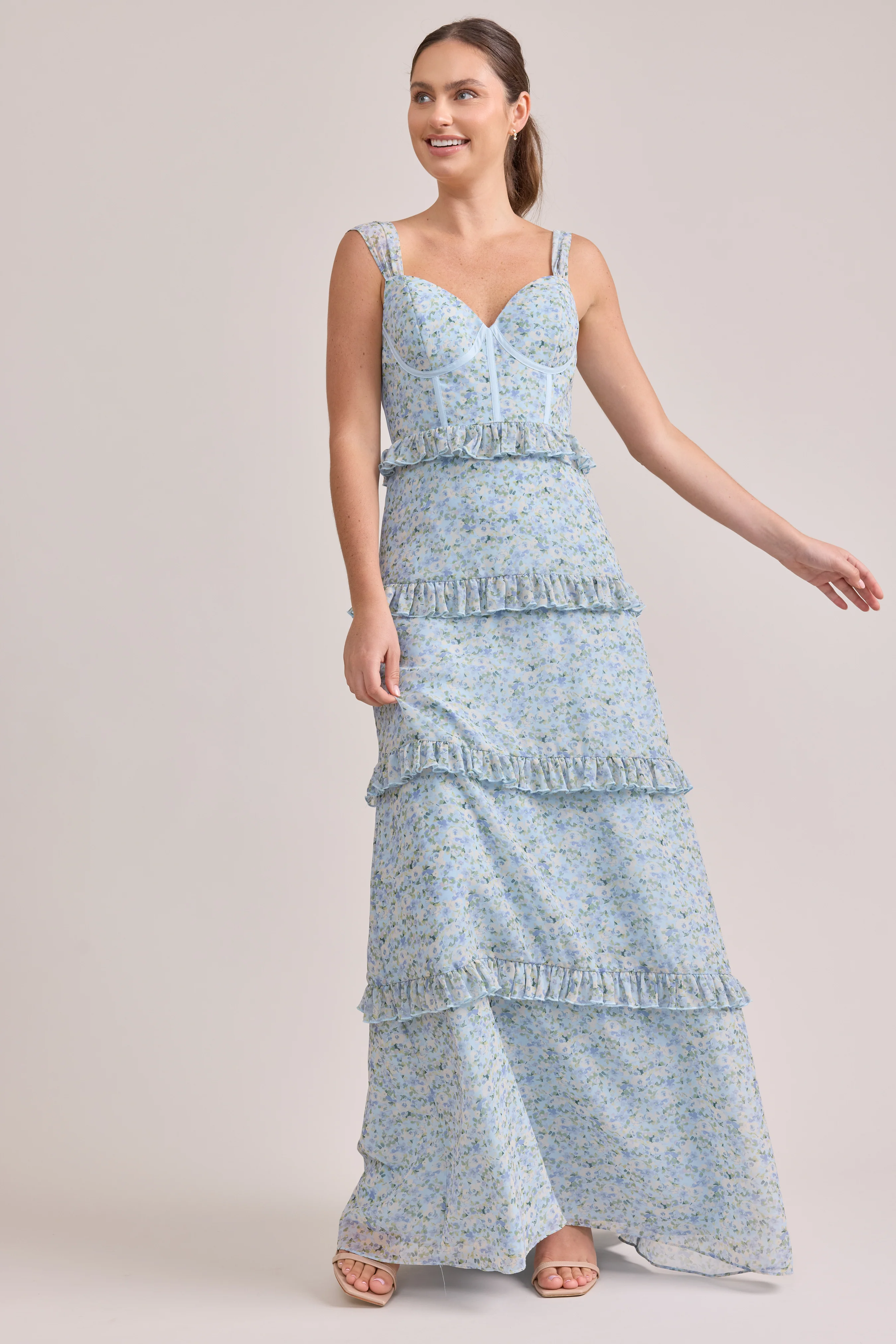Sloane Chiffon Floral Print Dress | Made To Order - Image 79