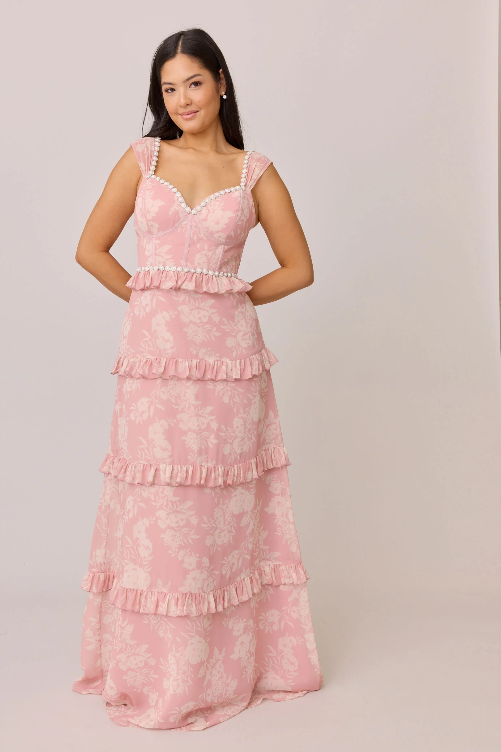 Sloane Luxe Chiffon Floral Print Dress | Made To Order - Image 19