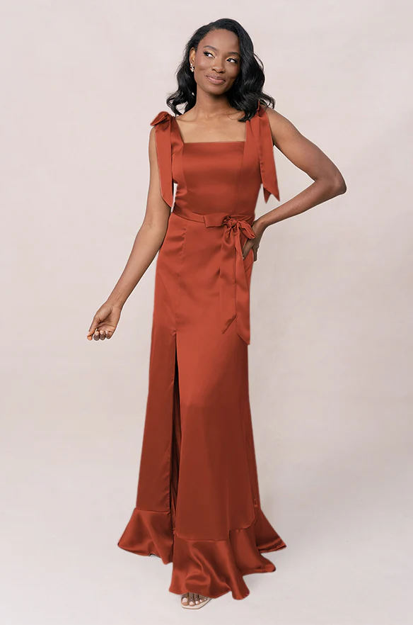 Stevie Satin Dress | Made To Order - Image 189