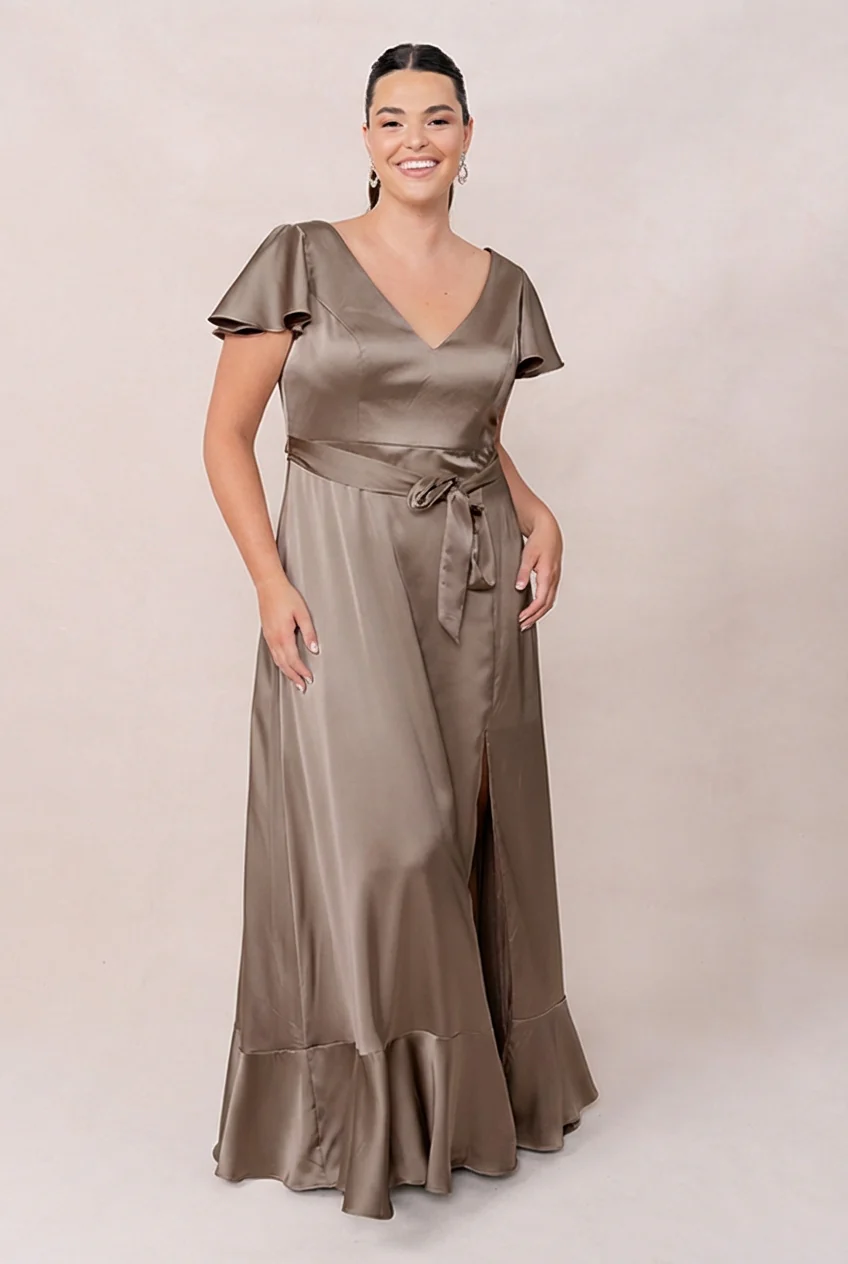 Thalia Satin Dress | Made To Order - Image 174