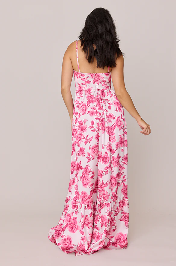 Valentina Satin Floral Print Dress | Made To Order - Image 22