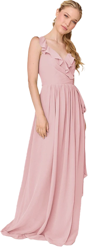 Valerie Chiffon Faux Wrap Dress | Made To Order - Image 105
