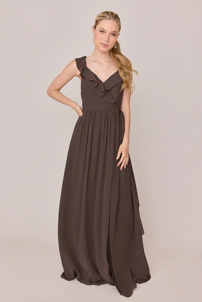 Valerie Chiffon Faux Wrap Dress | Made To Order - Image 160