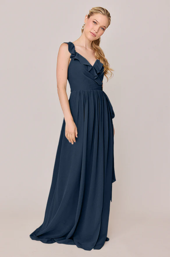 Valerie Chiffon Faux Wrap Dress | Made To Order - Image 66