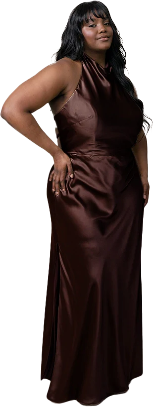 Veronica Satin Dress | Made To Order - Image 90