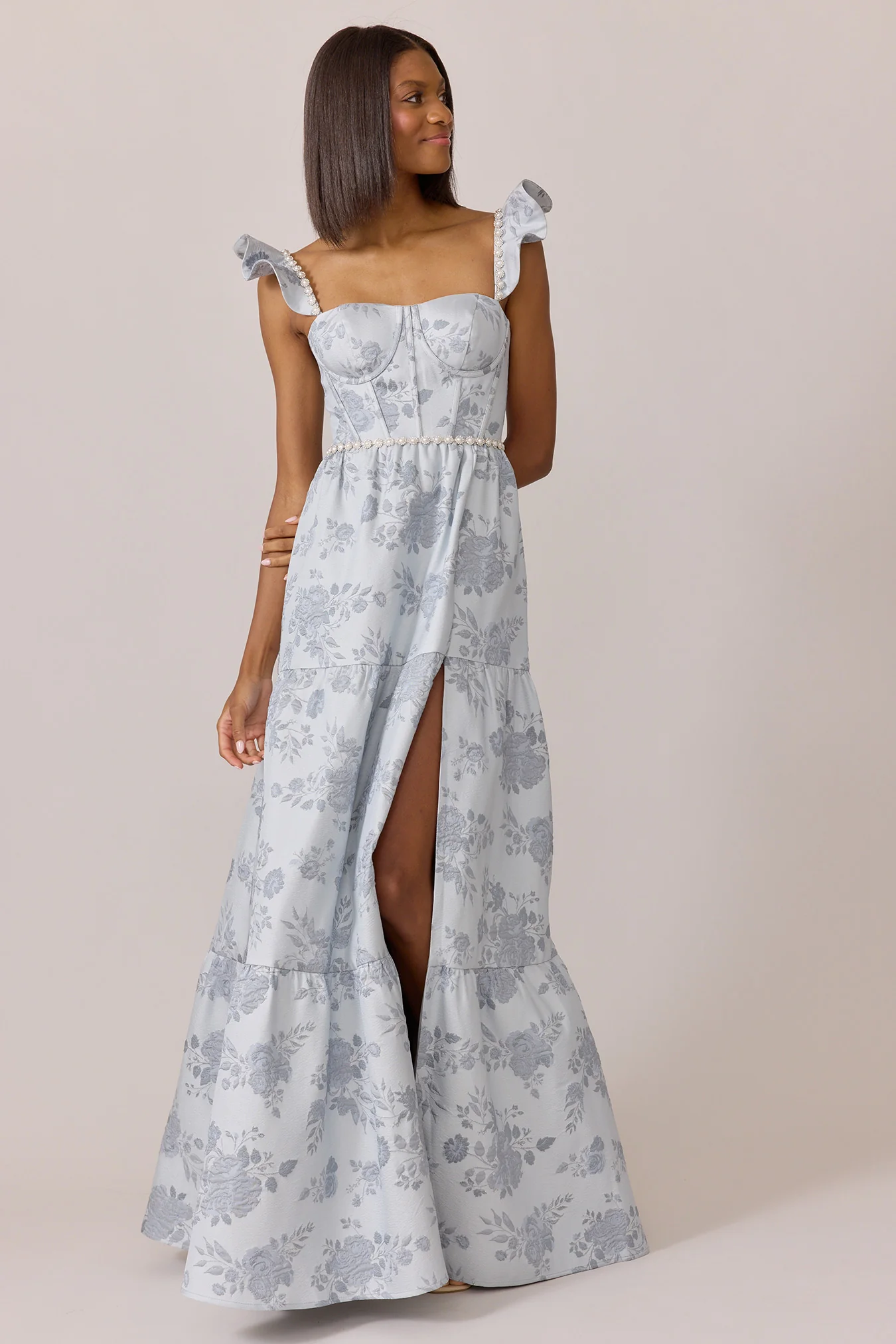 Violet Luxe Jacquard Dress | Made To Order - Image 14