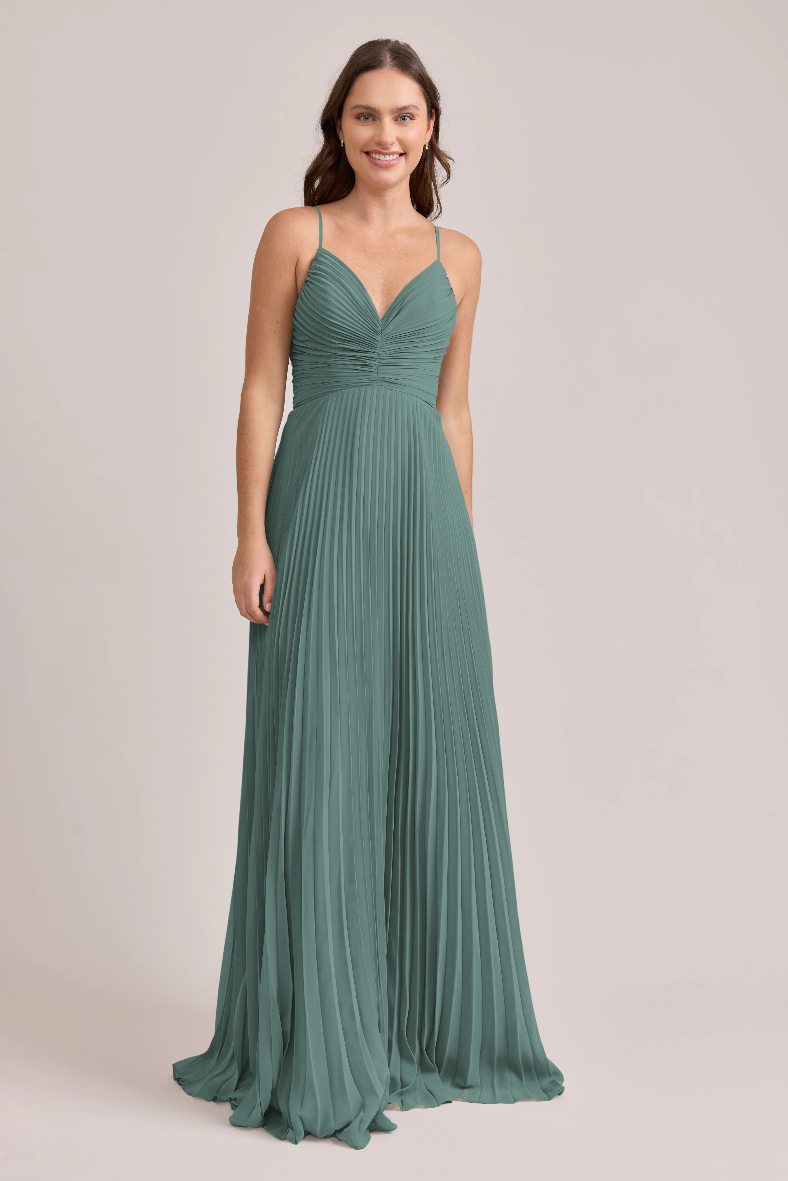 Vivian Chiffon Pleated Dress | Made To Order - Image 103
