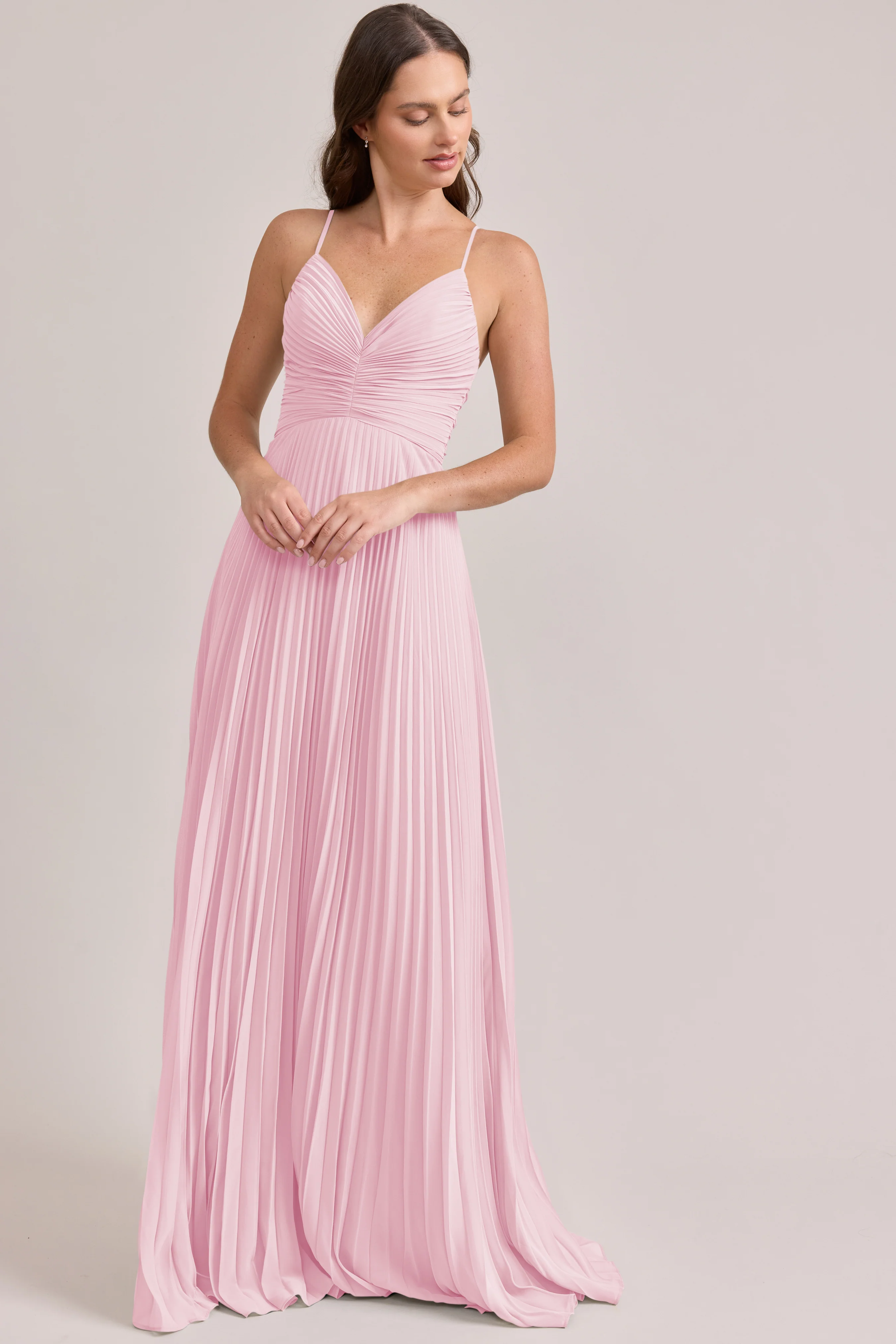 Vivian Chiffon Pleated Dress | Made To Order - Image 93